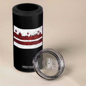 Washington DC Flag 4 in 1 Can Cooler Tumbler TS10 Print Your Wear