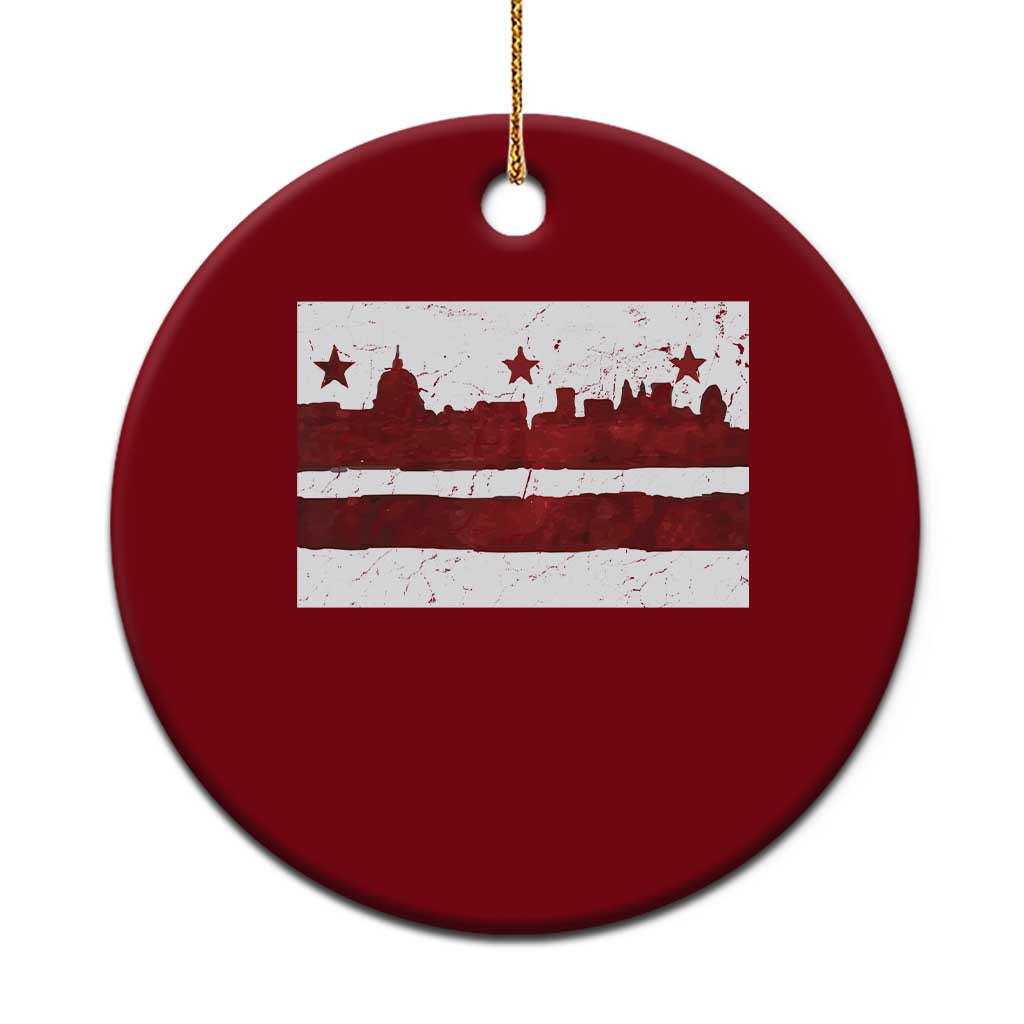 Washington DC Flag Ceramic Ornament TS10 1pc Red Print Your Wear