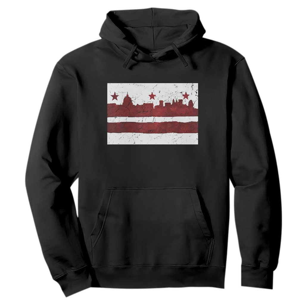 Washington DC Flag Hoodie TS10 Black Print Your Wear