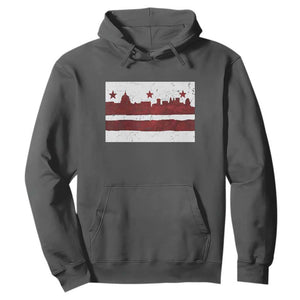 Washington DC Flag Hoodie TS10 Dark Heather Print Your Wear