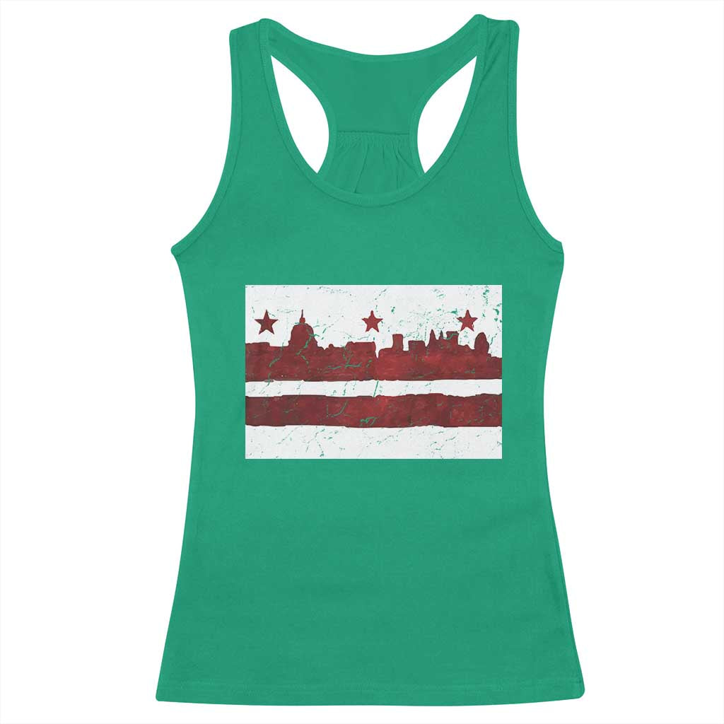 Washington DC Flag Racerback Tank Top TS10 Irish Green Print Your Wear