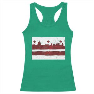 Washington DC Flag Racerback Tank Top TS10 Irish Green Print Your Wear