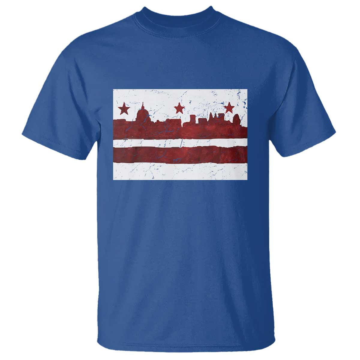 Washington DC Flag T Shirt TS10 Royal Blue Print Your Wear