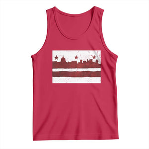 Washington DC Flag Tank Top TS10 Red Print Your Wear