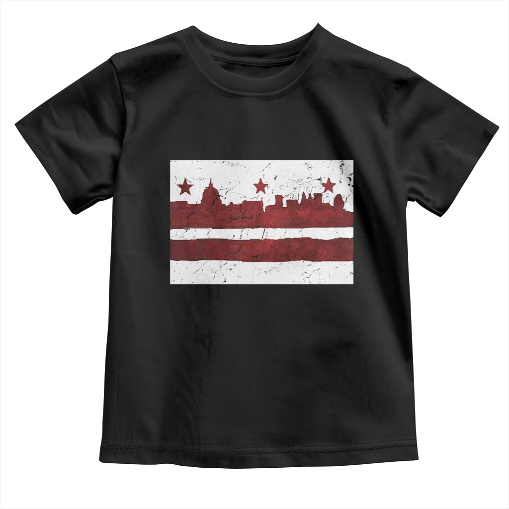 Washington DC Flag Toddler T Shirt TS10 Black Print Your Wear