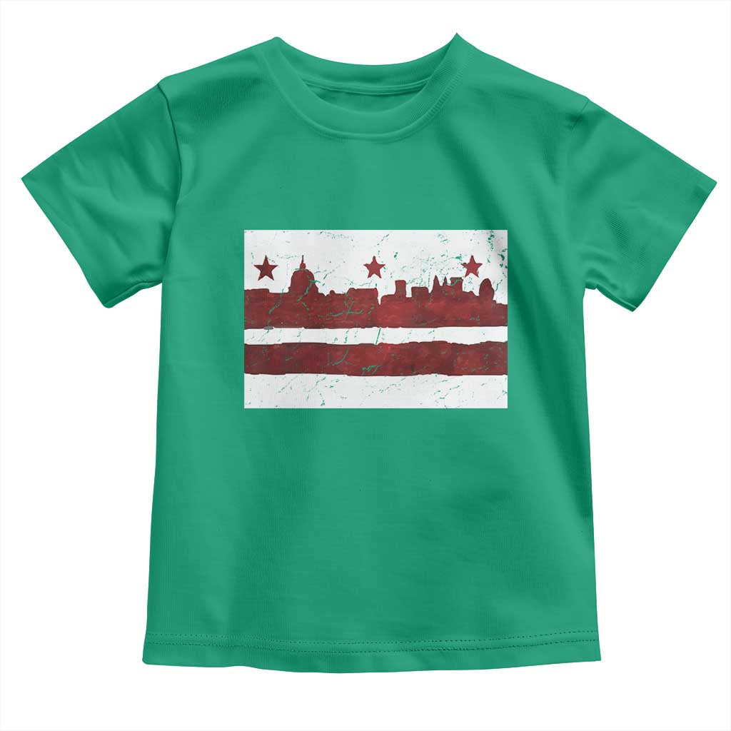Washington DC Flag Toddler T Shirt TS10 Irish Green Print Your Wear