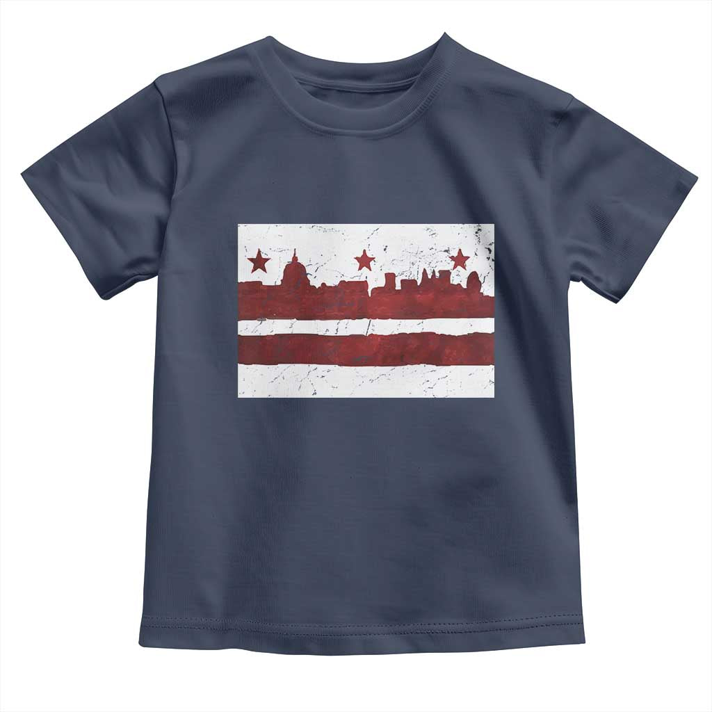 Washington DC Flag Toddler T Shirt TS10 Navy Print Your Wear