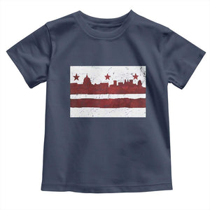 Washington DC Flag Toddler T Shirt TS10 Navy Print Your Wear