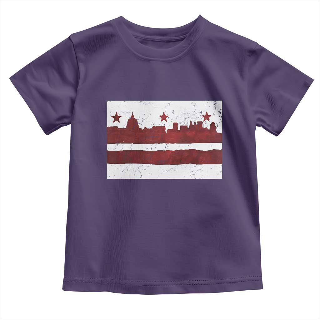 Washington DC Flag Toddler T Shirt TS10 Purple Print Your Wear