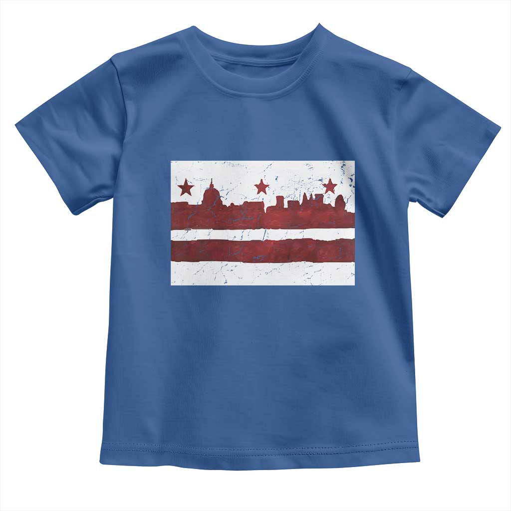 Washington DC Flag Toddler T Shirt TS10 Royal Blue Print Your Wear