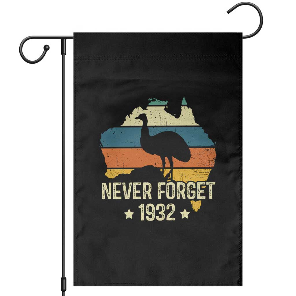 Never Forget 1932 Emu War Garden Flag Funny Emu Lover Zookeeper TS10 Black Print Your Wear