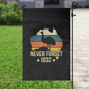 Never Forget 1932 Emu War Garden Flag Funny Emu Lover Zookeeper TS10 Print Your Wear