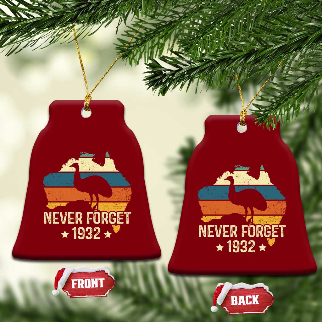 Never Forget 1932 Emu War Ceramic Ornament Funny Emu Lover Zookeeper TS10 Print Your Wear