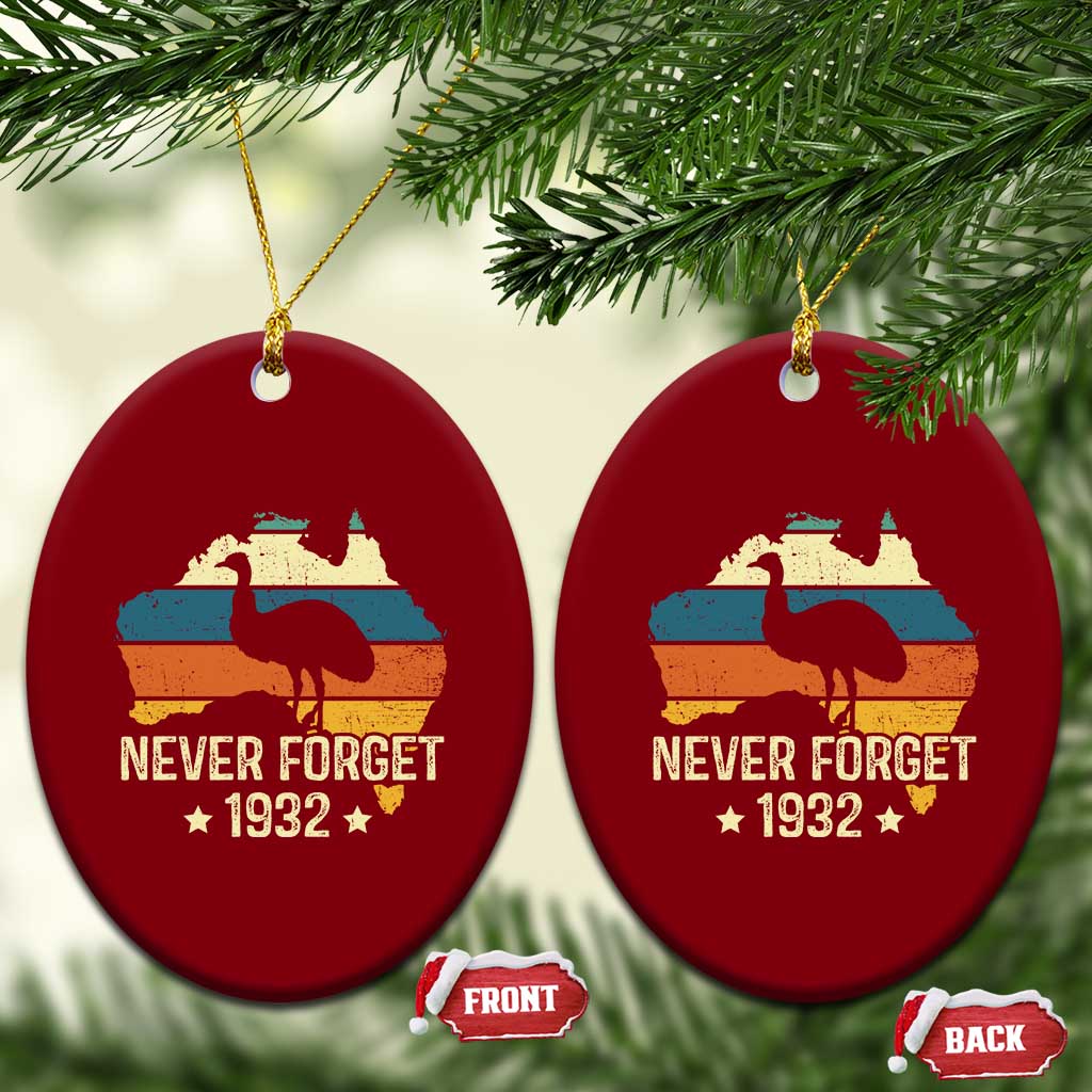 Never Forget 1932 Emu War Ceramic Ornament Funny Emu Lover Zookeeper TS10 Print Your Wear