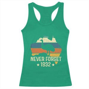 Never Forget 1932 Emu War Racerback Tank Top Funny Emu Lover Zookeeper TS10 Irish Green Print Your Wear