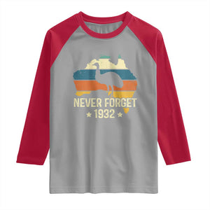 Never Forget 1932 Emu War Raglan Shirt Funny Emu Lover Zookeeper TS10 Sport Gray Red Print Your Wear