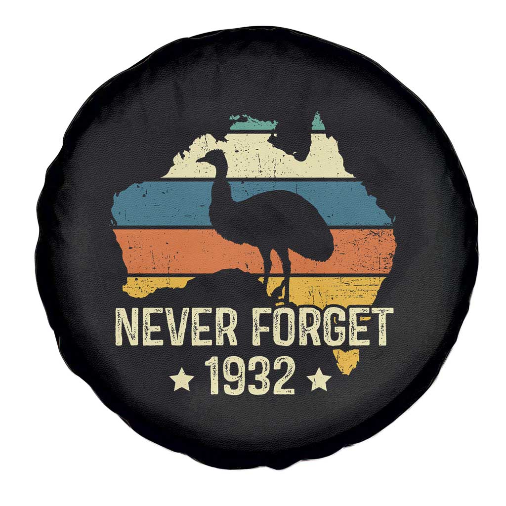 Never Forget 1932 Emu War Spare Tire Cover Funny Emu Lover Zookeeper TS10 Print Your Wear