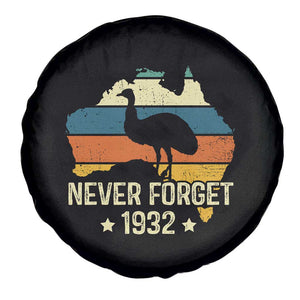 Never Forget 1932 Emu War Spare Tire Cover Funny Emu Lover Zookeeper TS10 Print Your Wear