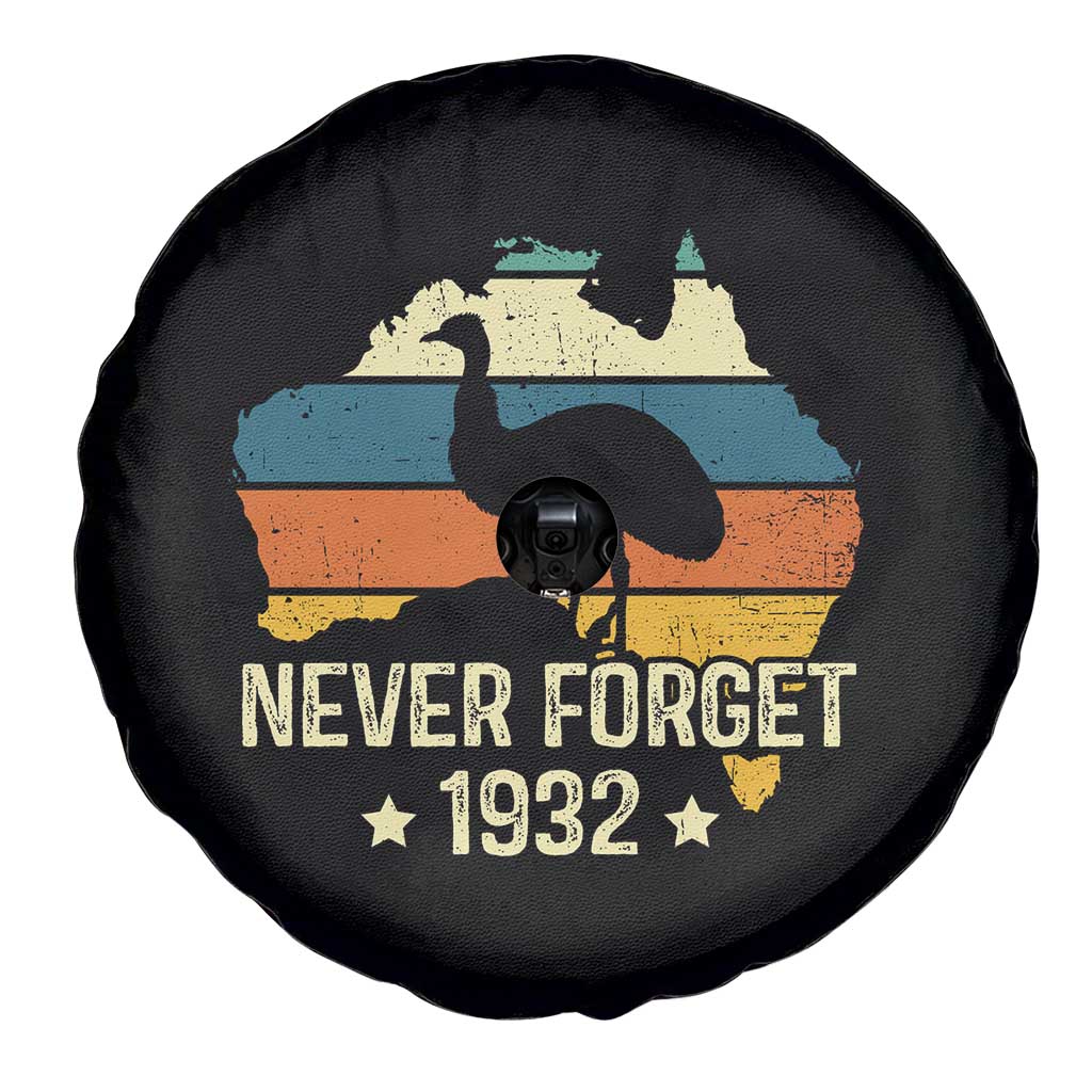 Never Forget 1932 Emu War Spare Tire Cover Funny Emu Lover Zookeeper TS10 Print Your Wear
