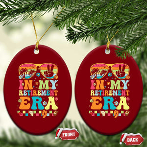 Retired Est 2025 Ceramic Ornament In My Retirement Era Groovy Summer Vibes TS10 Print Your Wear