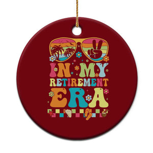 Retired Est 2025 Ceramic Ornament In My Retirement Era Groovy Summer Vibes TS10 1pc Red Print Your Wear