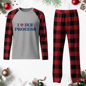 I Love Due Process Plaid Pajama Set Pro Immigration Immigrants Feed America TS10 Buffalo Plaid Print Your Wear