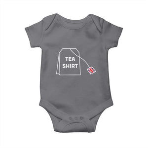 I Love English Tea UK Flag Baby Onesie Vintage British Humor TS10 Charcoal Print Your Wear