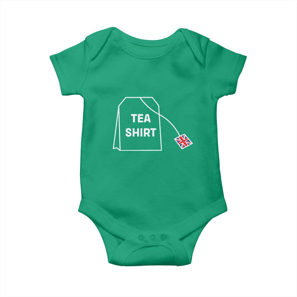 I Love English Tea UK Flag Baby Onesie Vintage British Humor TS10 Irish Green Print Your Wear