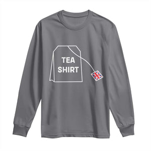 I Love English Tea UK Flag Long Sleeve Shirt Vintage British Humor TS10 Charcoal Print Your Wear