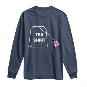 I Love English Tea UK Flag Long Sleeve Shirt Vintage British Humor TS10 Navy Print Your Wear