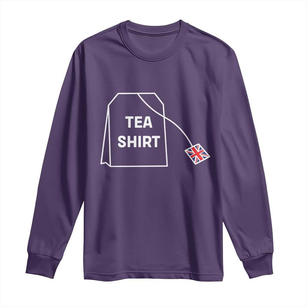 I Love English Tea UK Flag Long Sleeve Shirt Vintage British Humor TS10 Purple Print Your Wear