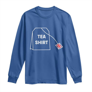 I Love English Tea UK Flag Long Sleeve Shirt Vintage British Humor TS10 Royal Blue Print Your Wear