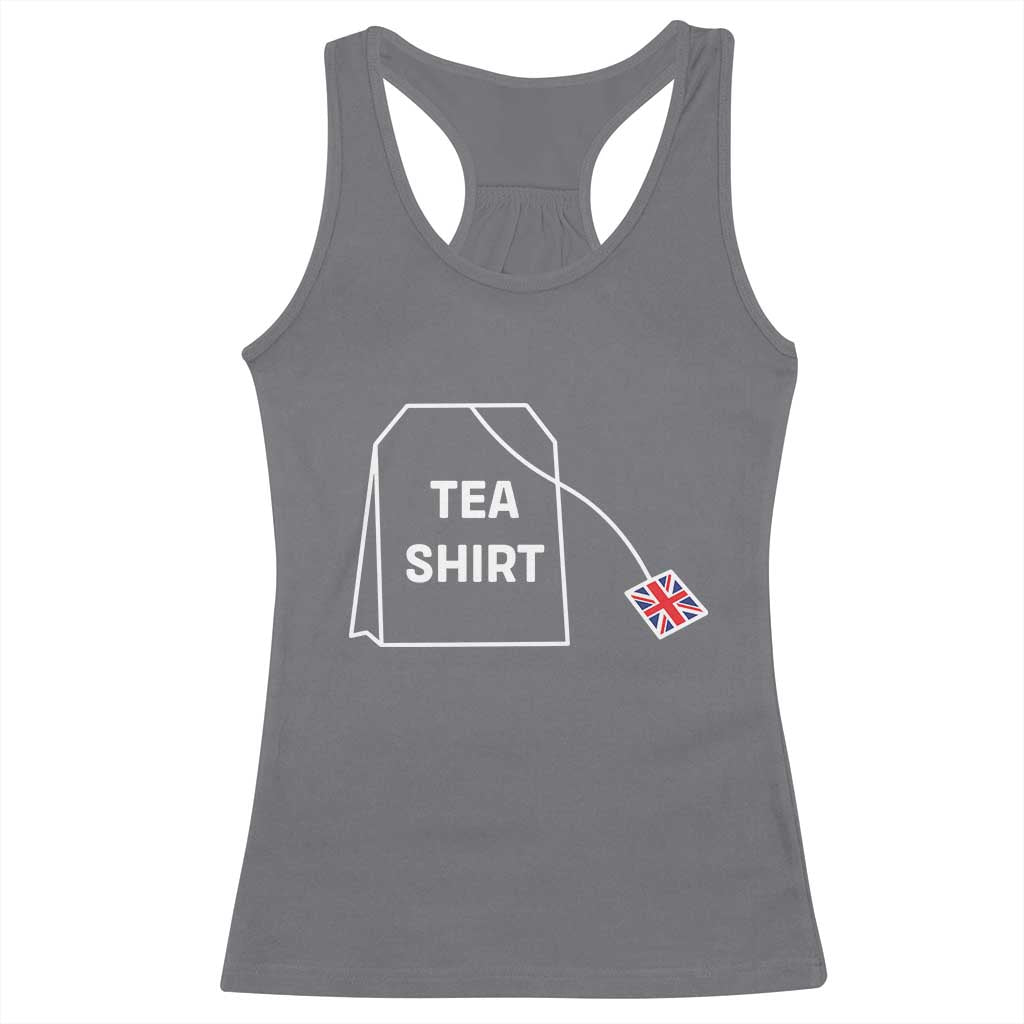 I Love English Tea UK Flag Racerback Tank Top Vintage British Humor TS10 Charcoal Print Your Wear