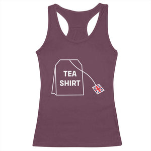 I Love English Tea UK Flag Racerback Tank Top Vintage British Humor TS10 Maroon Print Your Wear