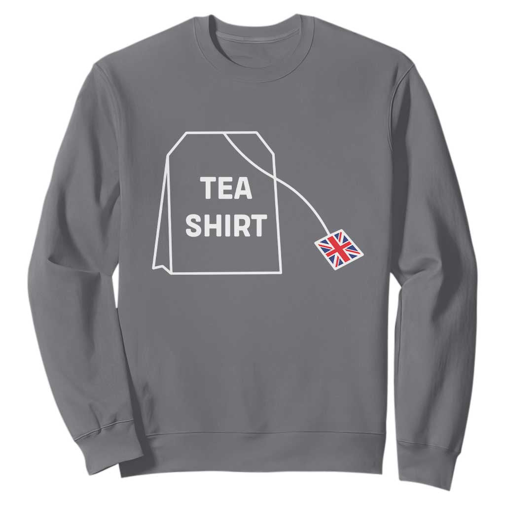 I Love English Tea UK Flag Sweatshirt Vintage British Humor TS10 Charcoal Print Your Wear