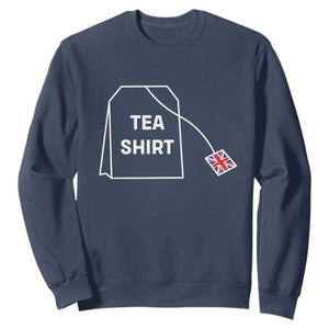 I Love English Tea UK Flag Sweatshirt Vintage British Humor TS10 Navy Print Your Wear