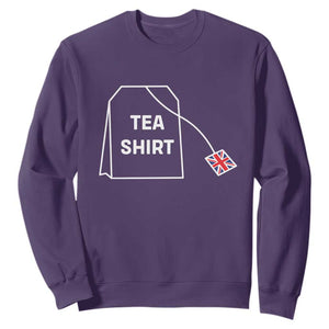 I Love English Tea UK Flag Sweatshirt Vintage British Humor TS10 Purple Print Your Wear