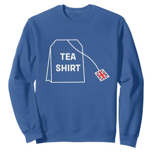 I Love English Tea UK Flag Sweatshirt Vintage British Humor TS10 Royal Blue Print Your Wear
