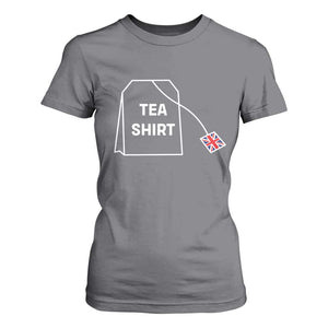 I Love English Tea UK Flag T Shirt For Women Vintage British Humor TS10 Charcoal Print Your Wear