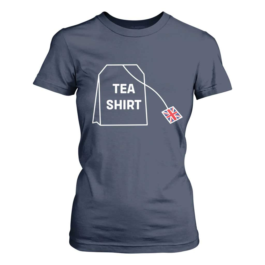 I Love English Tea UK Flag T Shirt For Women Vintage British Humor TS10 Navy Print Your Wear
