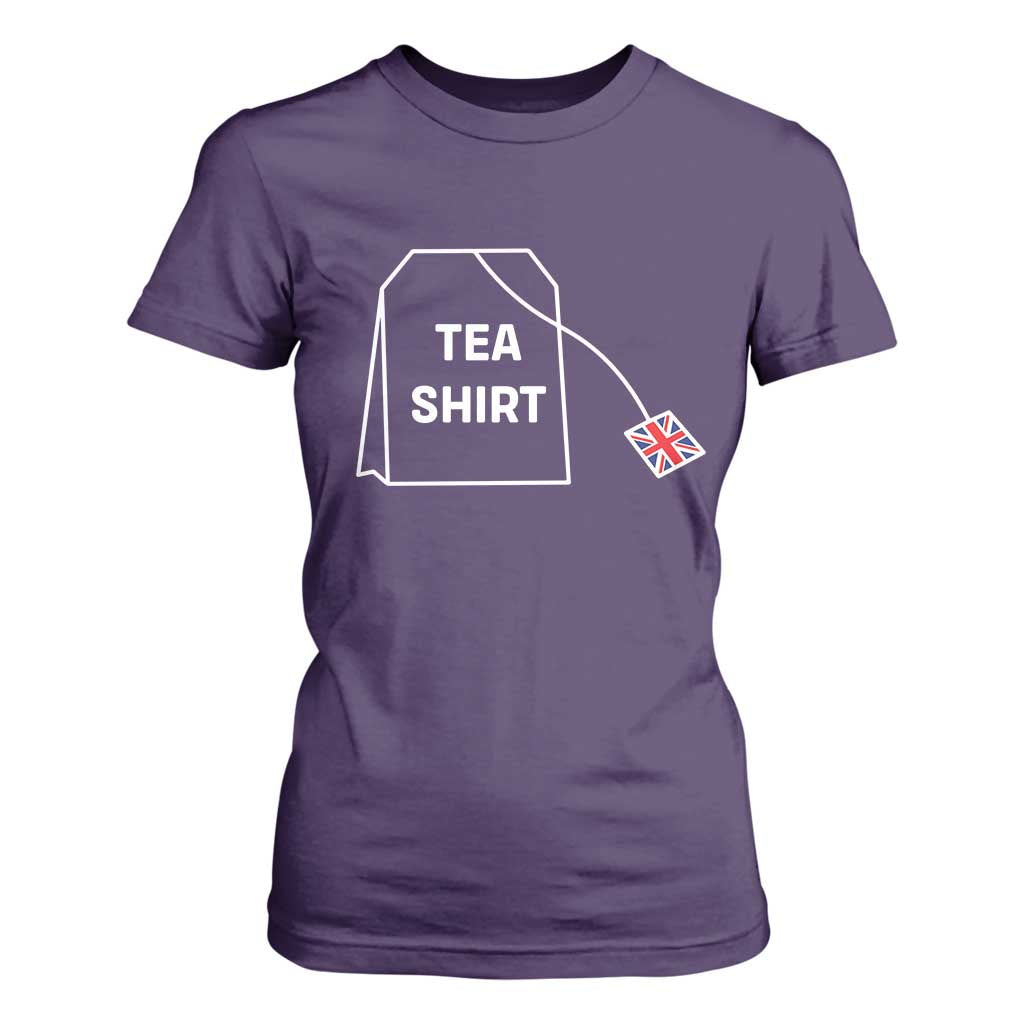 I Love English Tea UK Flag T Shirt For Women Vintage British Humor TS10 Purple Print Your Wear