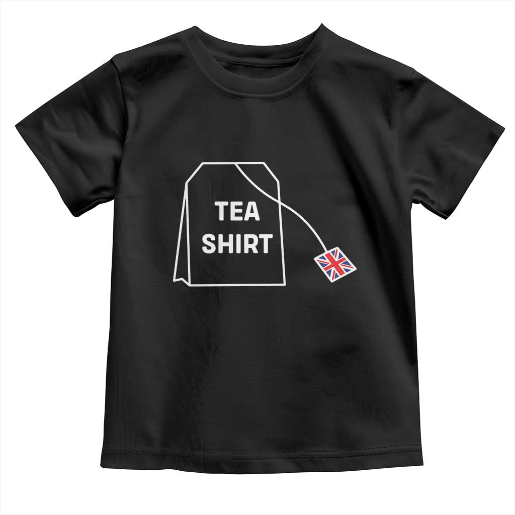I Love English Tea UK Flag Toddler T Shirt Vintage British Humor TS10 Black Print Your Wear