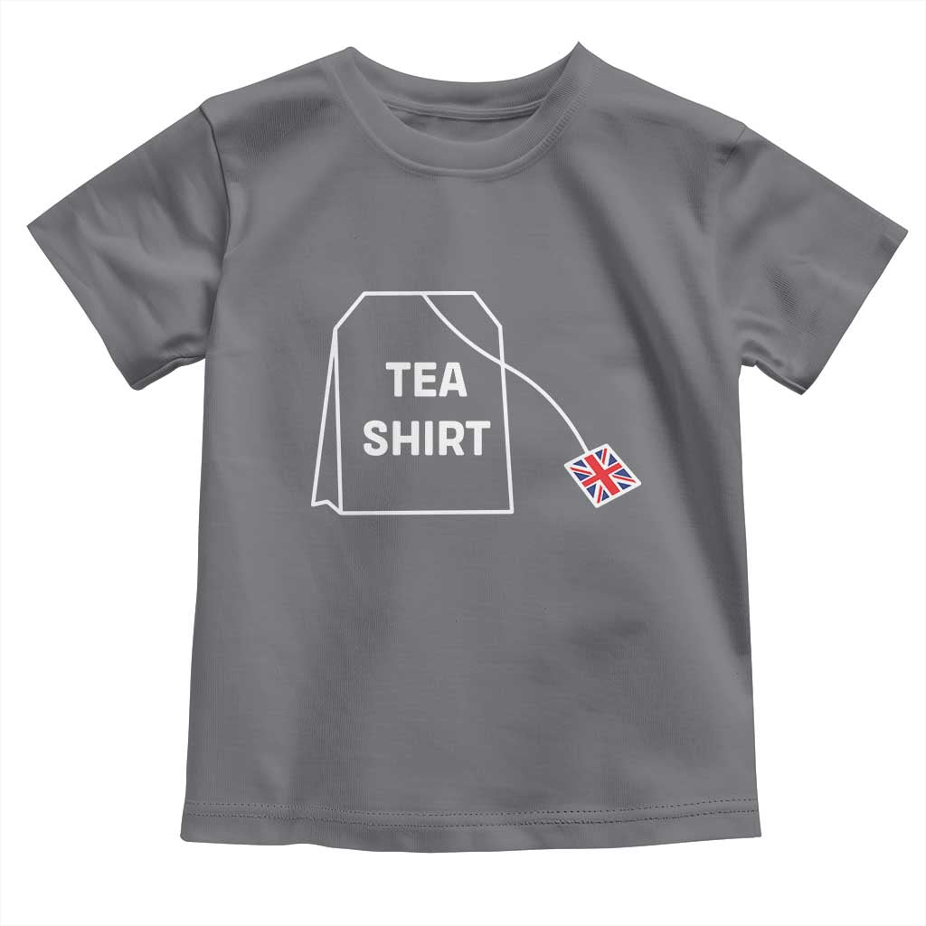 I Love English Tea UK Flag Toddler T Shirt Vintage British Humor TS10 Charcoal Print Your Wear