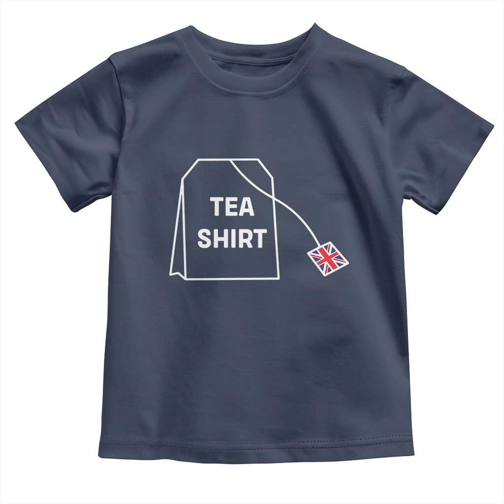 I Love English Tea UK Flag Toddler T Shirt Vintage British Humor TS10 Navy Print Your Wear