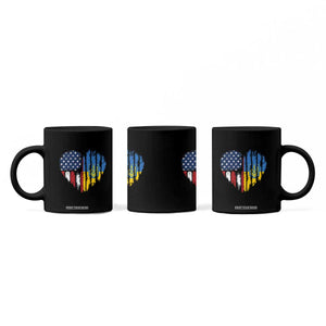 Support Ukraine Coffee Mug Stand With Ukraine American Ukrainian Flag TS10 Print Your Wear