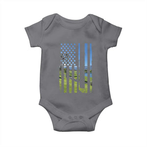 American Flag Golf Baby Onesie Golfer Funny Golf Club Golfing TS10 Charcoal Print Your Wear
