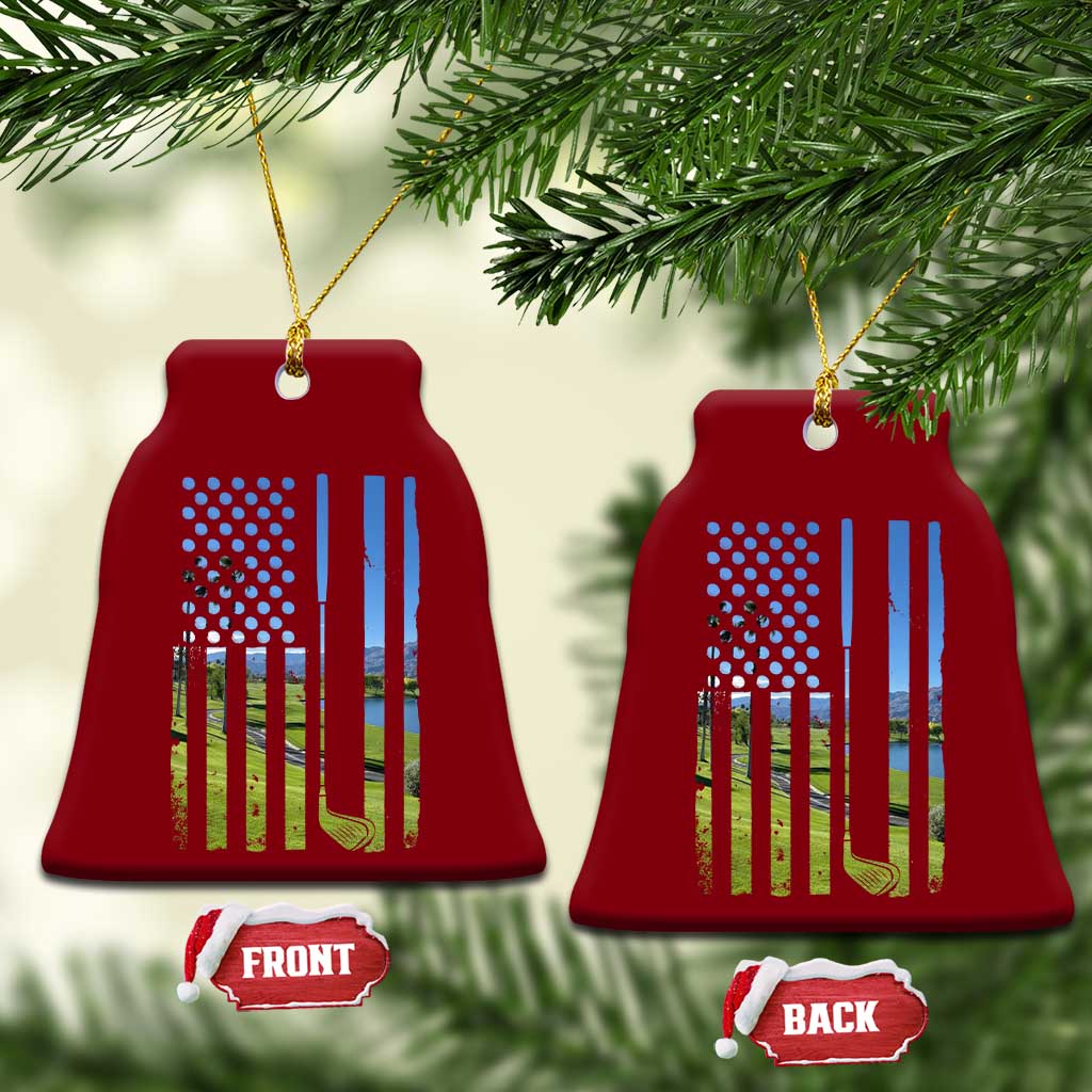 American Flag Golf Ceramic Ornament Golfer Funny Golf Club Golfing TS10 Print Your Wear