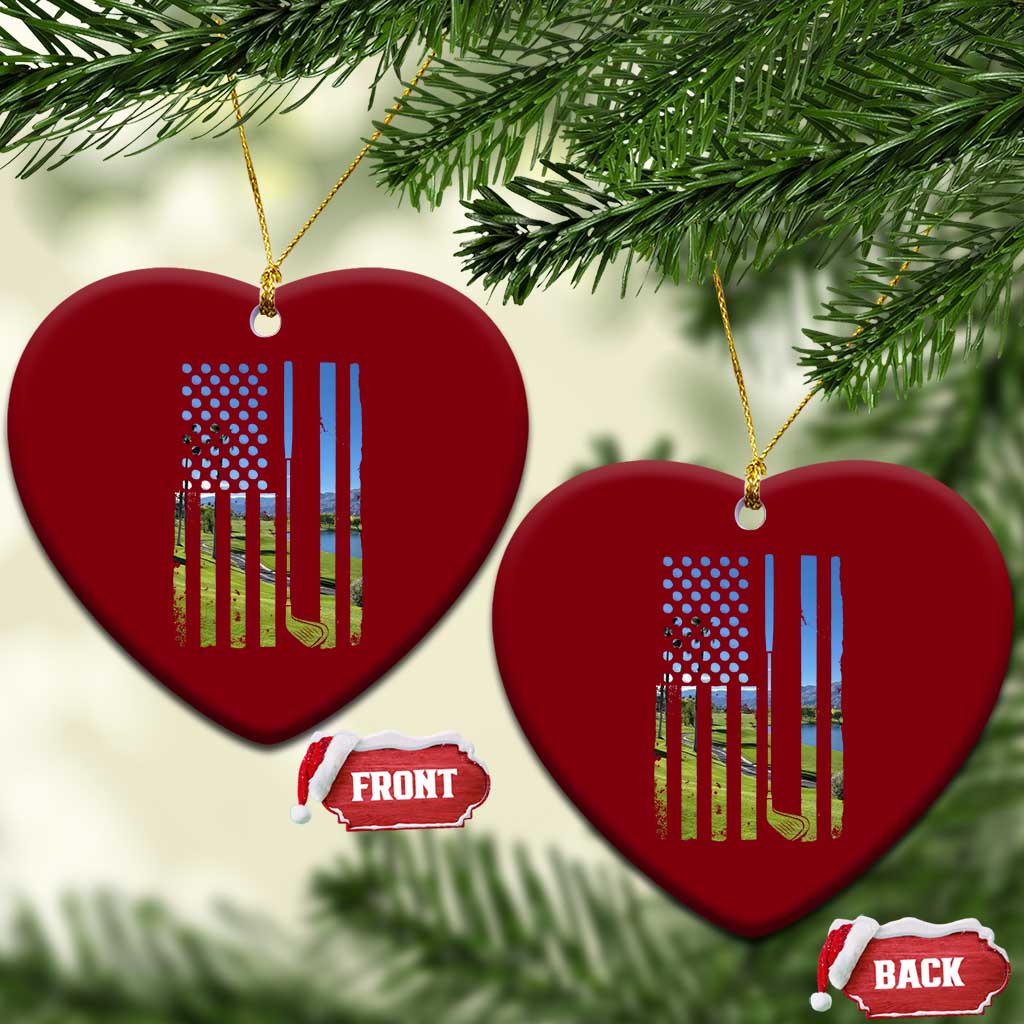 American Flag Golf Ceramic Ornament Golfer Funny Golf Club Golfing TS10 Print Your Wear