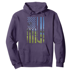 American Flag Golf Hoodie Golfer Funny Golf Club Golfing TS10 Purple Print Your Wear