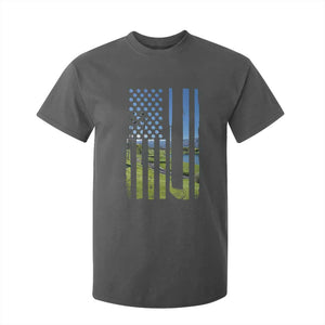 American Flag Golf T Shirt For Kid Golfer Funny Golf Club Golfing TS10 Dark Heather Print Your Wear